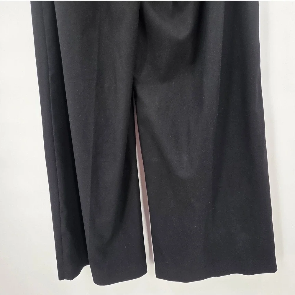 MADEWELL THE HARLOW SUPERWIDE LEG TROUSER PANTS WOMENS SIZE 4 TALL BLACK PLEATED - Picture 10 of 16
